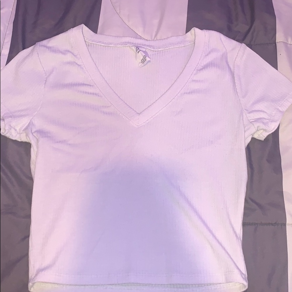 White tight tee/crop top